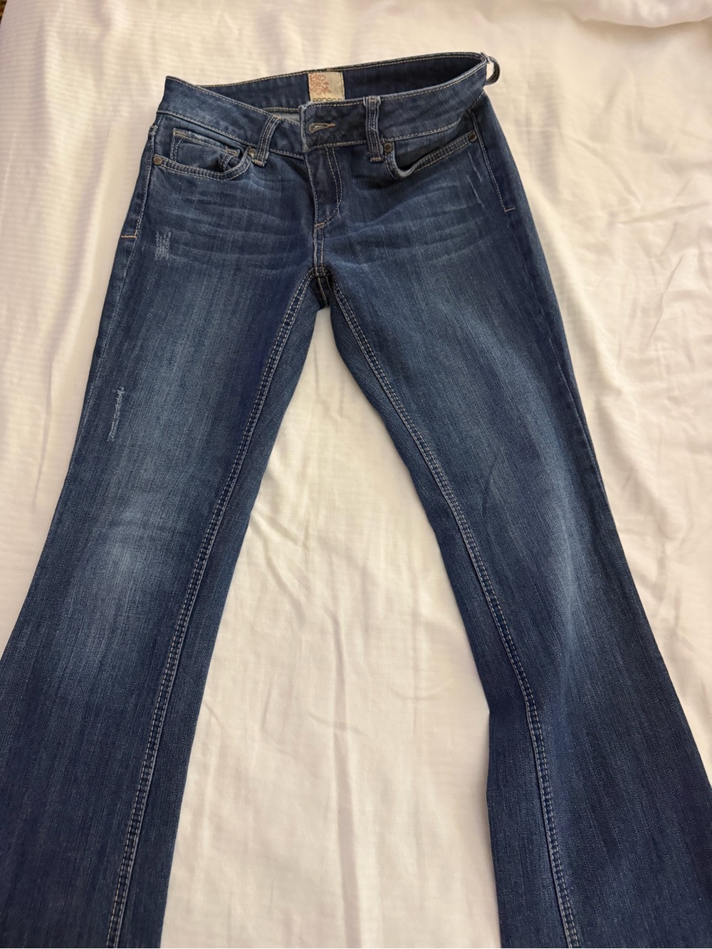 Arden B Dark Blue Flare Jeans
